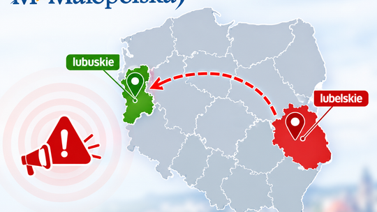 Alert RCB trafił nie tam, gdzie trzeba. Pomylili województwo lubelskie z lubuskim!