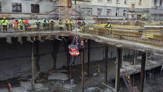 Kraków, Krowodrza, Kraków Krowodrza, akcja ratunkowa na krowodrzy w Krakowie atak padaczki na budowie w krakowie, stolica Małopolski, straż pożarna, strażacy