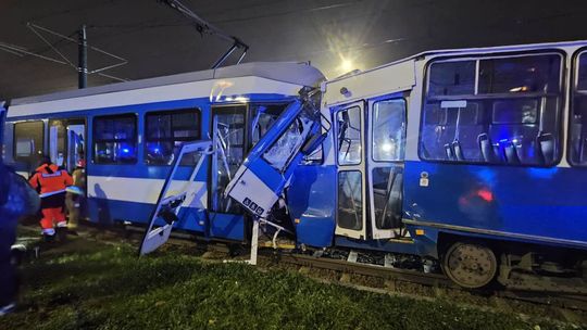 Rondo Kocmyrzowskie, Kraków, zderzenie tramwajów w Krakowie, ul bieńczycka, Kraków alarm, wypadek w Krakowie, wielu rannych, paraliż komunikacyjny w Krakowie