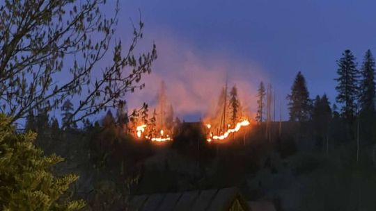 Stasikówka, gmina Poronin, Poronin, Podhale, pożar lasu, pożar lasu w Stasikówce, powiat tatrzański