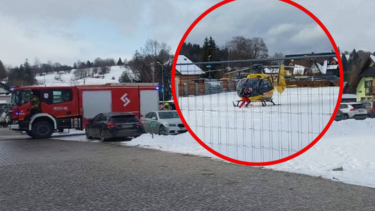 Chochołów, Termy Chochołowskie, gmina Czarny Dunajec, Podhale, powiat nowotarski, śmigłowiec LPR, Lotnicze Pogotowie Ratunkowe