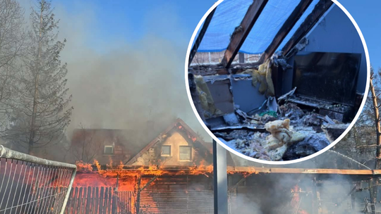 Zabierzów, pożar w Zabierzowie, zbiórka na odbudowę domu po pożarze w Zabierzowie, powiat krakowski, na sygnale, straż pożarna