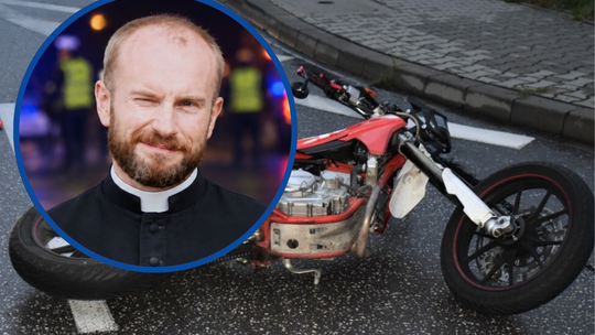 Ksiądz Przemysław Druszcz z Myślenic potrącony przez motocyklistę. Przeszedł ciężką operację