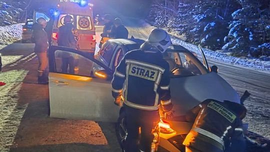 Małe ciche, Zakopane, morskie oko, Podhale, Tatry, powiat tatrzański, wypadek drogowy, kolizja drogowa, straż pożarna