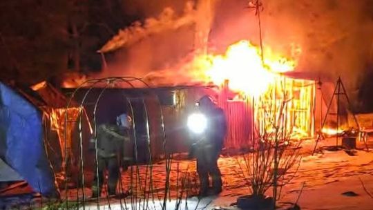 Zebrzydowice, powiat wadowicki, straż pożarna, pożar budynku gospodarczego Zebrzydowice, pożar w zebrzydowicach, Zebrzydowice pożar budynku gospodarczego
