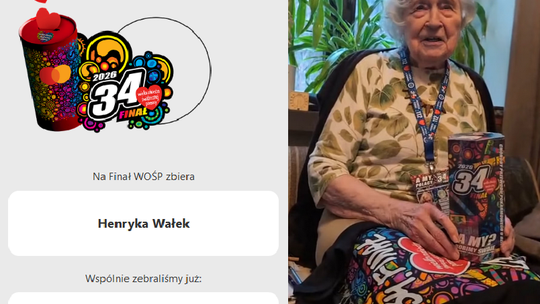 Pani Henryka Wałek – 100-letnia wolontariuszka WOŚP z Krakowa, która poruszyła Polskę