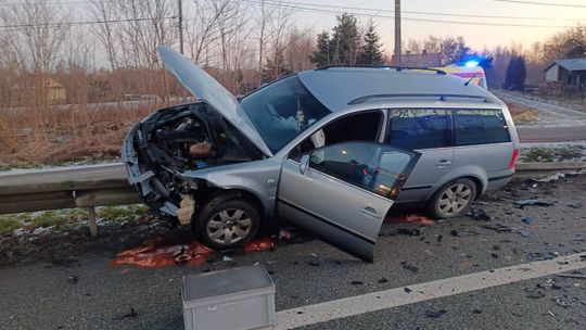Ładna, wypadek drogowy, wypadek w Ładnej, powiat tarnowski, na sygnale, akcja ratunkowa, akcja ratownicza