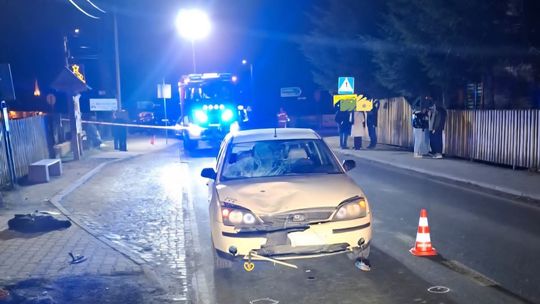 Ząb, powiat tatrzański, Podhale, wypadek drogowy, potrącenie pieszej, piesza w szpitalu, akcja ratunkowa, akcja ratownicza