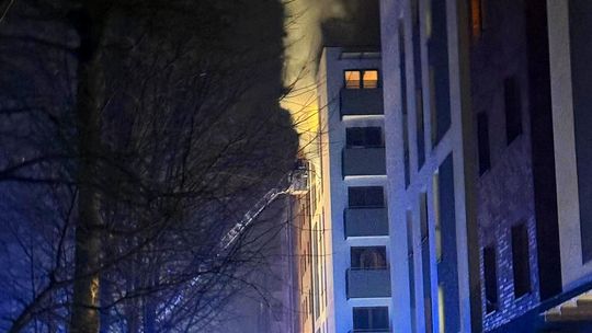 Ulica Grzegórzecka, Kraków, Grzegórzki, pożar mieszkania, akcja straży pożarnej w Krakowie, pożar mieszkania na piątym piętrze w Krakowie