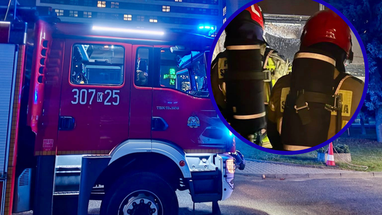 Pożar w Szpitalu Rydygiera w Krakowie. Ewakuowano 38 pacjentów, 10 osób z zatruciem [FOTO]