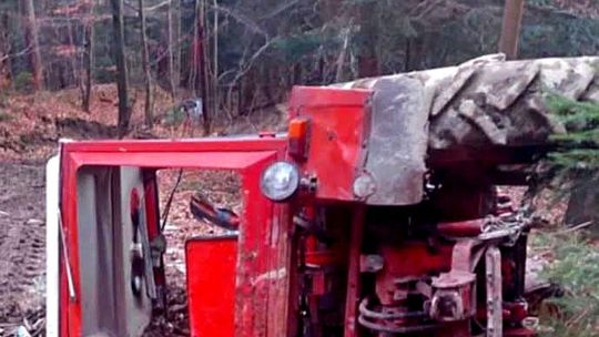 Mszana Dolna, powiat limanowski, na sygnale, wypadek śmiertelny, wypadek rolnika, śmiertelny wypadek w Mszanie Dolnej