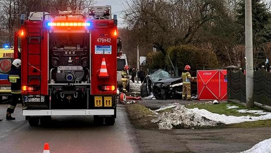 Siepraw, wypadek drogowy, tragiczny wypadek, tragedia w sieprawiu, tragedia w powiecie myślenickim, akcja ratunkowa, reanimacja