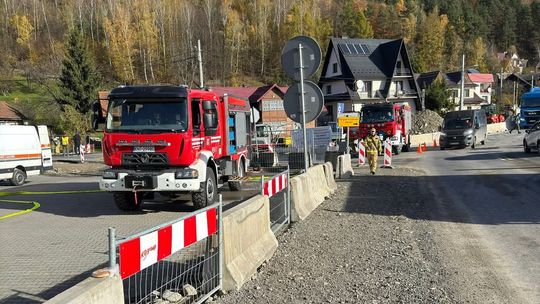 Tylmanowa, Ochotnica Dolna, przerwany gazociąg, akcja ratunkowa służb, akcja ratunkowa w Tylmanowej, na sygnale, przerwany gazociąg