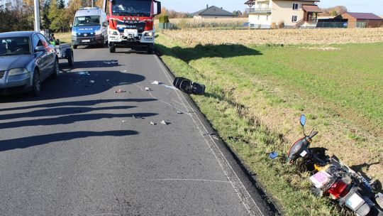 wypadek, Głębowice, na sygnale, motorower, 81-letni motorowerzysta, wypadek w powiecie oświęcimskim
