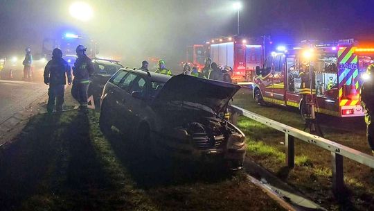 Autostrada A4, A4, krakowski odcinek A4, na sygnale, wypadek samochodowy, wypadek na autostradzie, A4