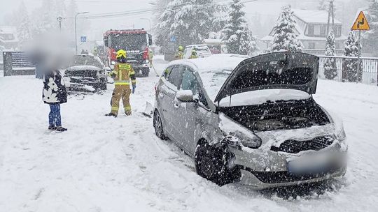 Chochołów, powiat nowotarski, gmina czarny Dunajec, na sygnale, trudne warunki zimowe, atak zimy na Podhalu