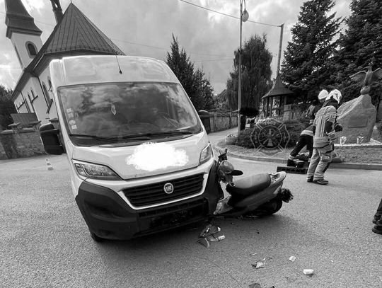 Raba Wyżna, wypadek drogowy, motocyklista, śmiertelny wypadek, tragiczny finał, Podhale, na sygnale, zderzenie z samochodem dostawczym