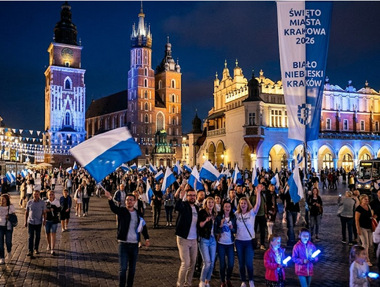 Biało niebieski Kraków - święto miasta