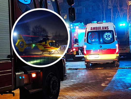 Kęty, dramat na basenie w Kętach, lotnicza pogotowie ratunkowe, śmigłowiec LPR, LPR, akcja ratunkowa