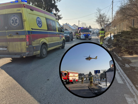 Cholerzyn, powiat krakowski, wypadek, śmigłowiec LPR, lotniczy pogotowie ratunkowe, 10-latka potrącona przez samochód osobowy