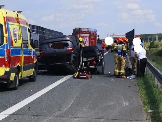 wypadek A4, wypadek Wołowice, autostrada A4 wypadek, zablokowana A4, wypadek kamper A4