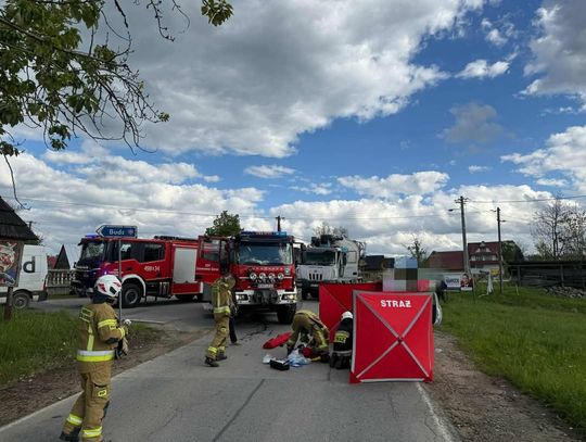 wypadek Czerwienne, wypadek gruszka osobówka, wypadek ciężarówka osobówka Czerwienne, ranna 23-latka wypadek, LPR Czerwienne