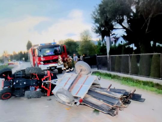 Dwa poważne wypadki w powiecie limanowskim. Jeden z kierowców miał 1,7 promila alkoholu Męcina, Świdnik, wypadki w powiecie limanowskim, pijany kierowca quada, Lotnicze Pogotowie Ratunkowe, na sygnale, akcja ratunkowa