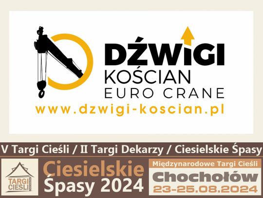 Dźwigi Kościan Euro Crane pojawią się na Targach Cieśli 2024 w Chochołowie