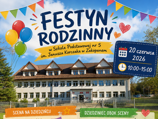 Zakopane, festyn rodzinny w Zakopanem, szkoła podstawowa nr 5 w Zakopanem, festyn, wydarzenie, impreza, zapowiedź wydarzenia