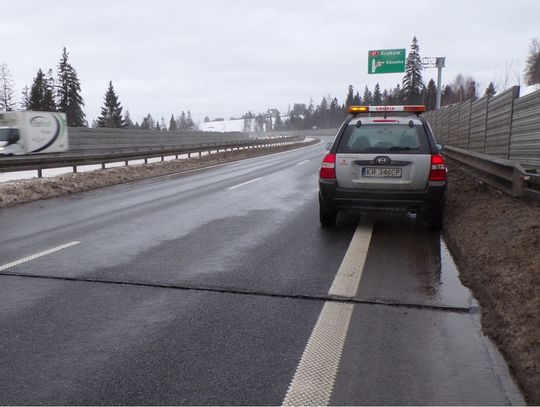Zakopianka, pęknięcie Zakopianki, pęknięcie drogi, uszkodzenie drogi, fuszerka, Podhale, Rdzawka, Klikuszowa