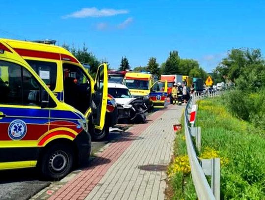 wypadek Jurków, droga nr 75 wypadek, zderzenie Jurków, wypadek Brzesko, utrudnienia w ruchu Jurków