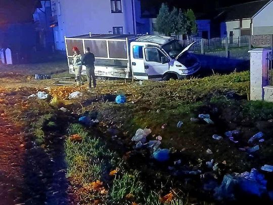 Groźny wypadek w miejscowości Krze. Kierowca z Ukrainy był pijany [ZDJĘCIA]