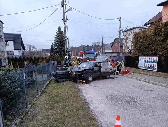 Na zdjęciu miejsce wypadku na terenie miejscowości Witeradów
