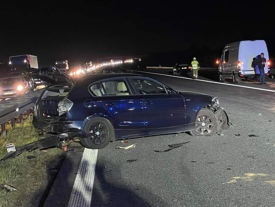 Karambol na autostradzie A4 pod Bochnią. Dwie osoby ranne