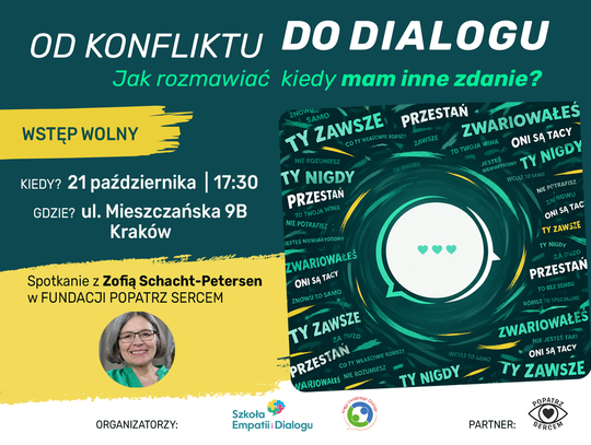 Konflikt nie musi dzielić. Spotkanie z Zofią Schacht-Petersen