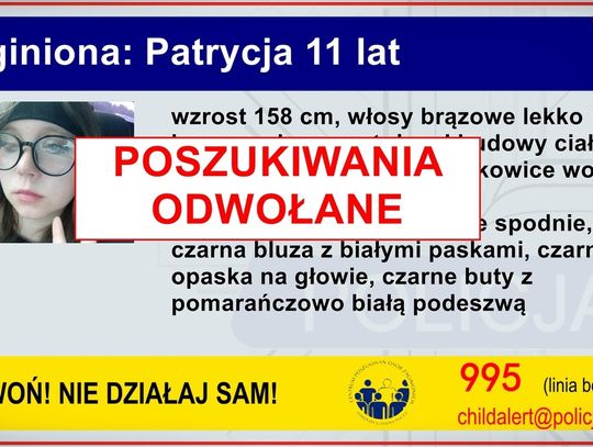 Child alert odwołany.