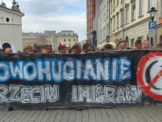 Nowohucianie przeciw imigracji.