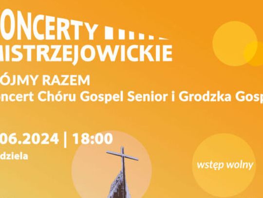 Na zdjęciu plakat promujący koncert gospel w Mistrzejowicach