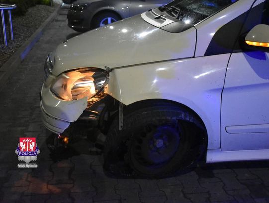 Myślenice, pijany kierowca, na sygnale, wypadek drogowy, pijany kierowca z dwoma promilami, 2 promile alkoholu, alkohol, policja