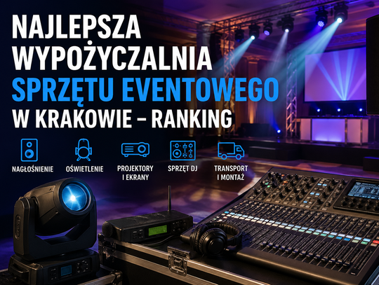 Najlepsza wypożyczalnia sprzętu eventowego w Krakowie: ranking firm od nagłośnienia i oświetlenia
