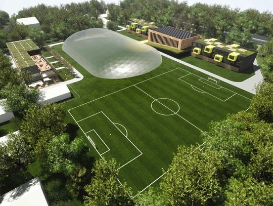 Wizualizacja Lewandowski Training Center w Krakowie.