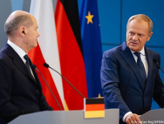 Na zdjęciu premier Donald Tusk i kanclerz Niemiec Olaf Scholz