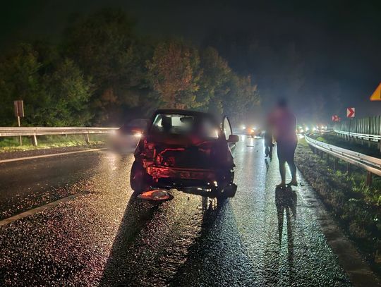 Zakopianka, Głogoczów, powiat myślenicki, wypadek na Zakopiance, kolizja drogowa na Zakopiance, akcja ratunkowa, trudne warunki na drogach