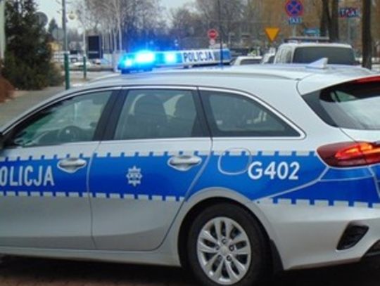 Policyjny radiowóz.