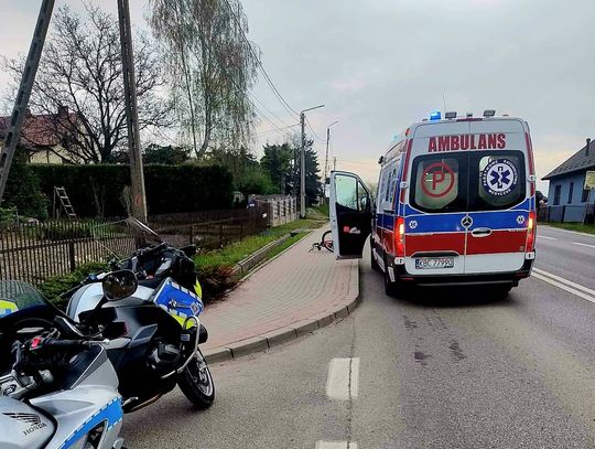 Łapczyca, powiat bocheński, wypadek drogowy, pijany rowerzysta, rowerzysta z czterema promilami, cztery promile