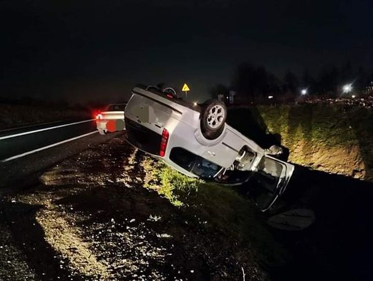 Pijany Ukrainiec dachował na drodze krajowej DK94 w Czajowicach