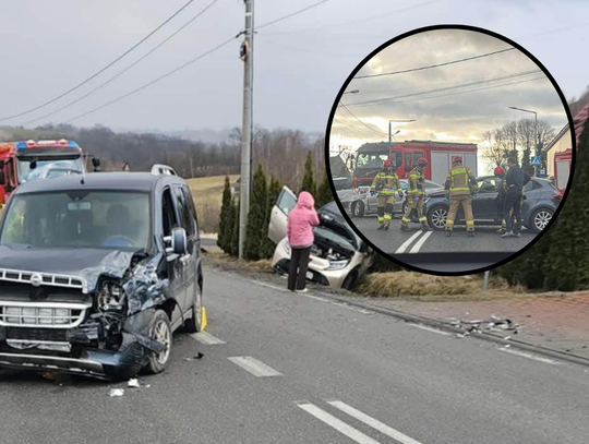 Powiat krakowski, powiat wielicki, wypadki drogowe, zderzenia samochodów, Sułków, Michałowice, gmina Wieliczka