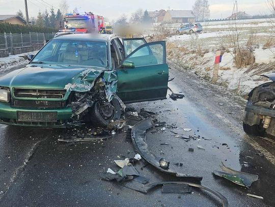 Przytkowice, wypadek drogowy, powiat wadowicki, na sygnale, akcja ratunkowa, akcja ratownicza, wypadek