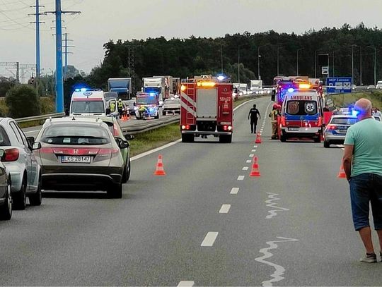 Poważny wypadek na autostradzie A4 w powiecie wielickim
