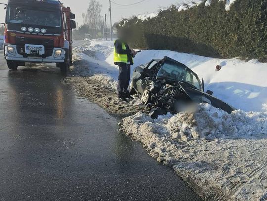 Zegartowice, powiat myślenicki, karambol pięciu samochodów, 5 osób rannych, osoby ranne, karambol w powiecie myślenickim